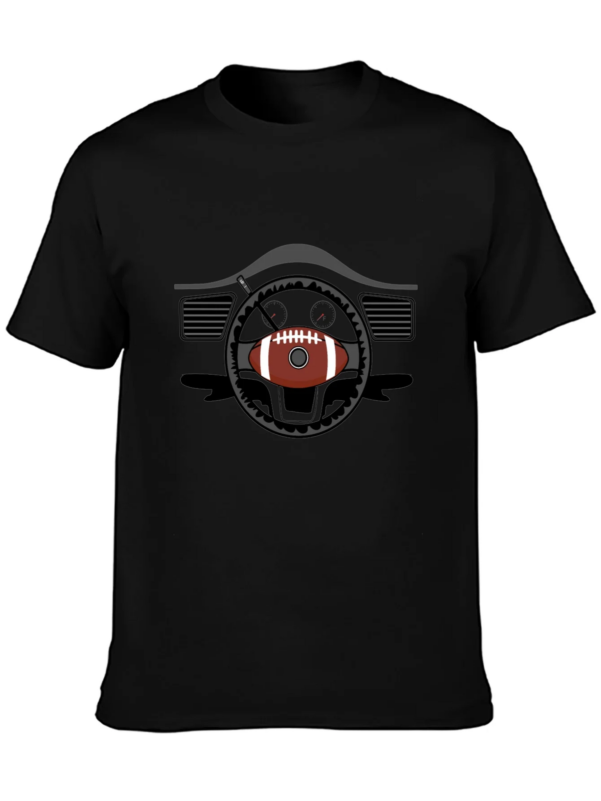 Football Steering Wheel Graphic Tee product image 2