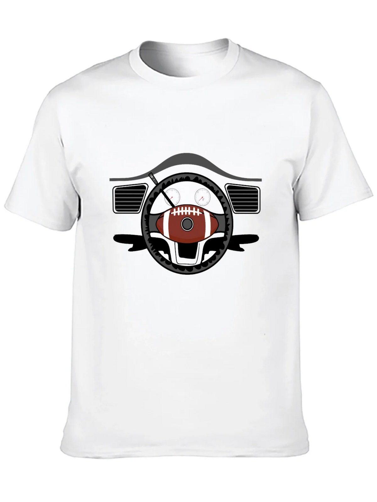 Football Steering Wheel Graphic Tee product image 6