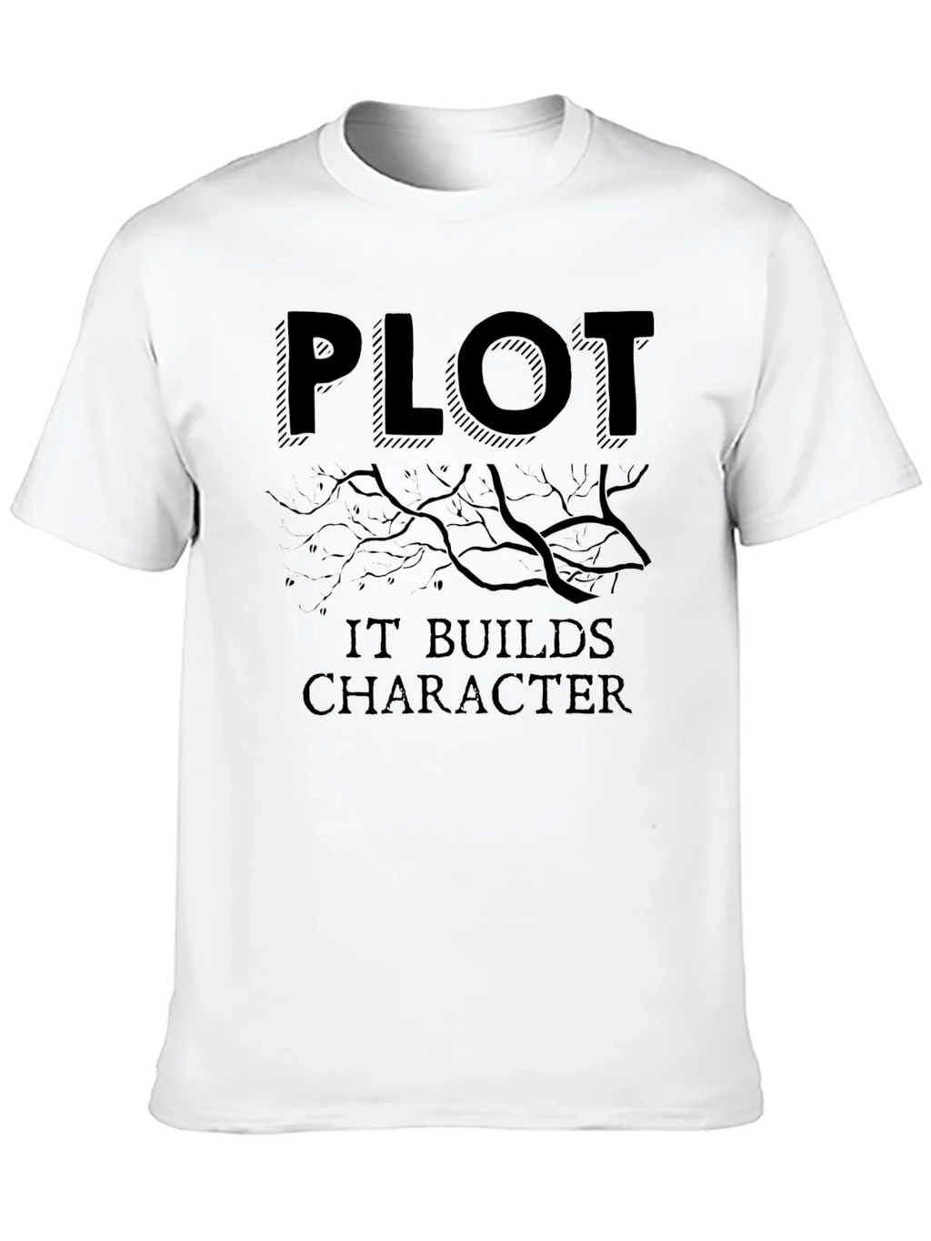 Plot Builds Character Black T-Shirt product image 8