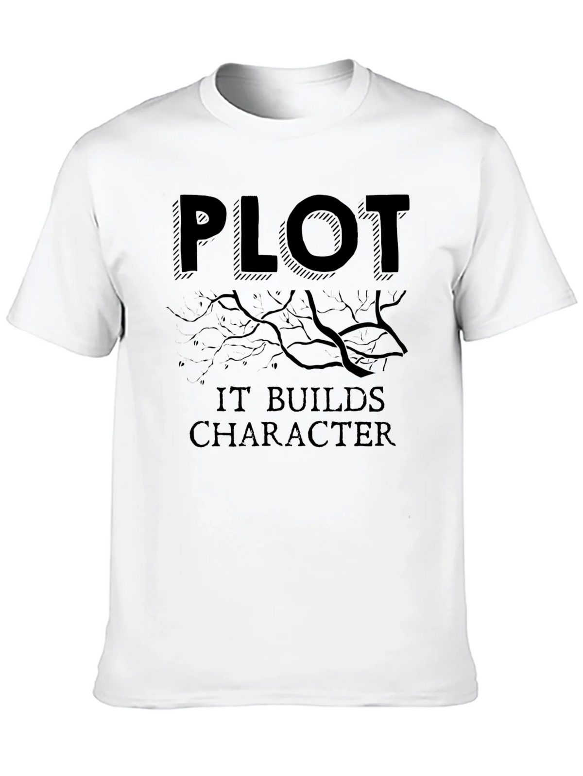Plot Builds Character Black T-Shirt product image 8