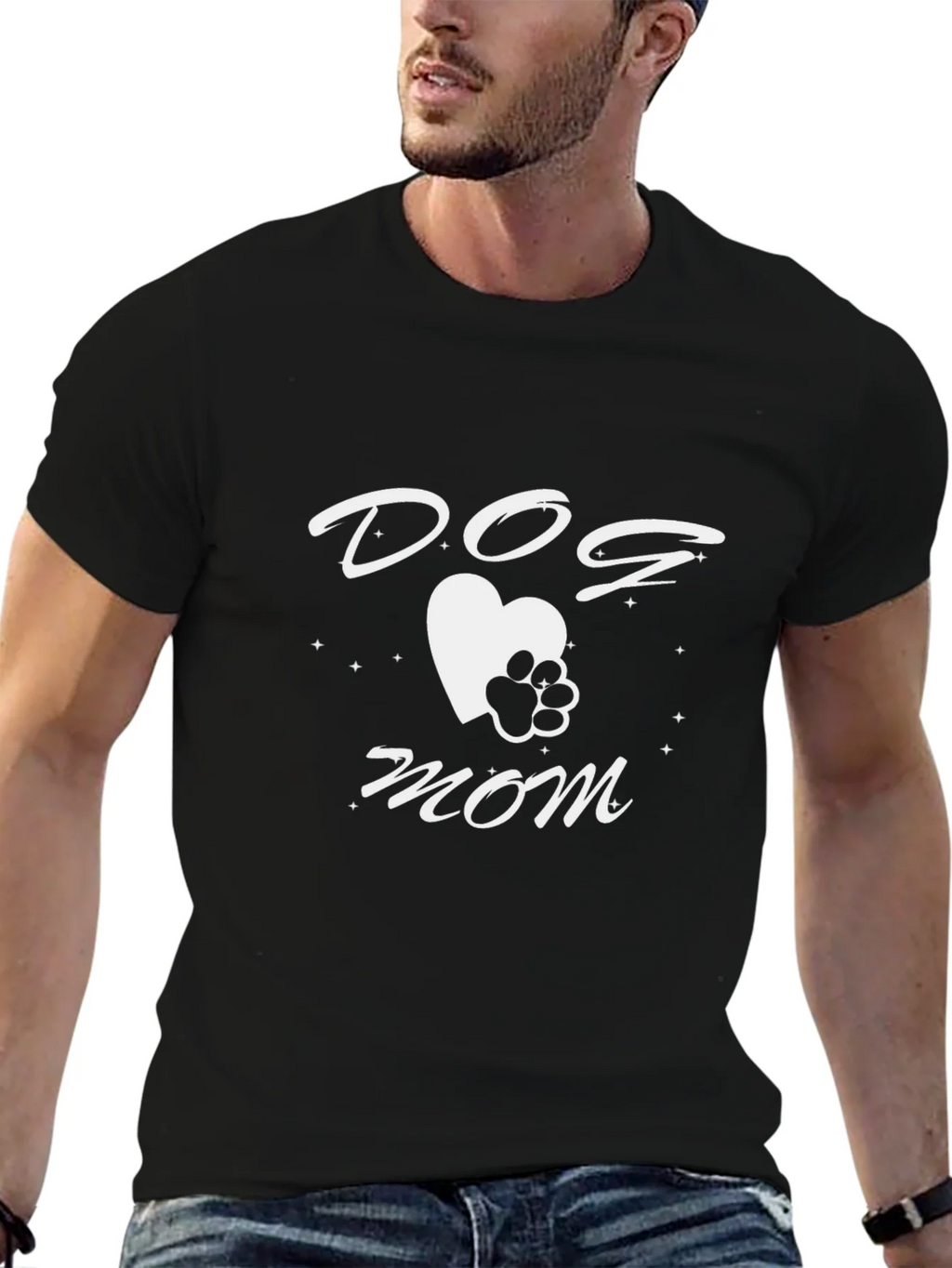 Dog Mom T-Shirt - Heart Paw Print Tee product image 3