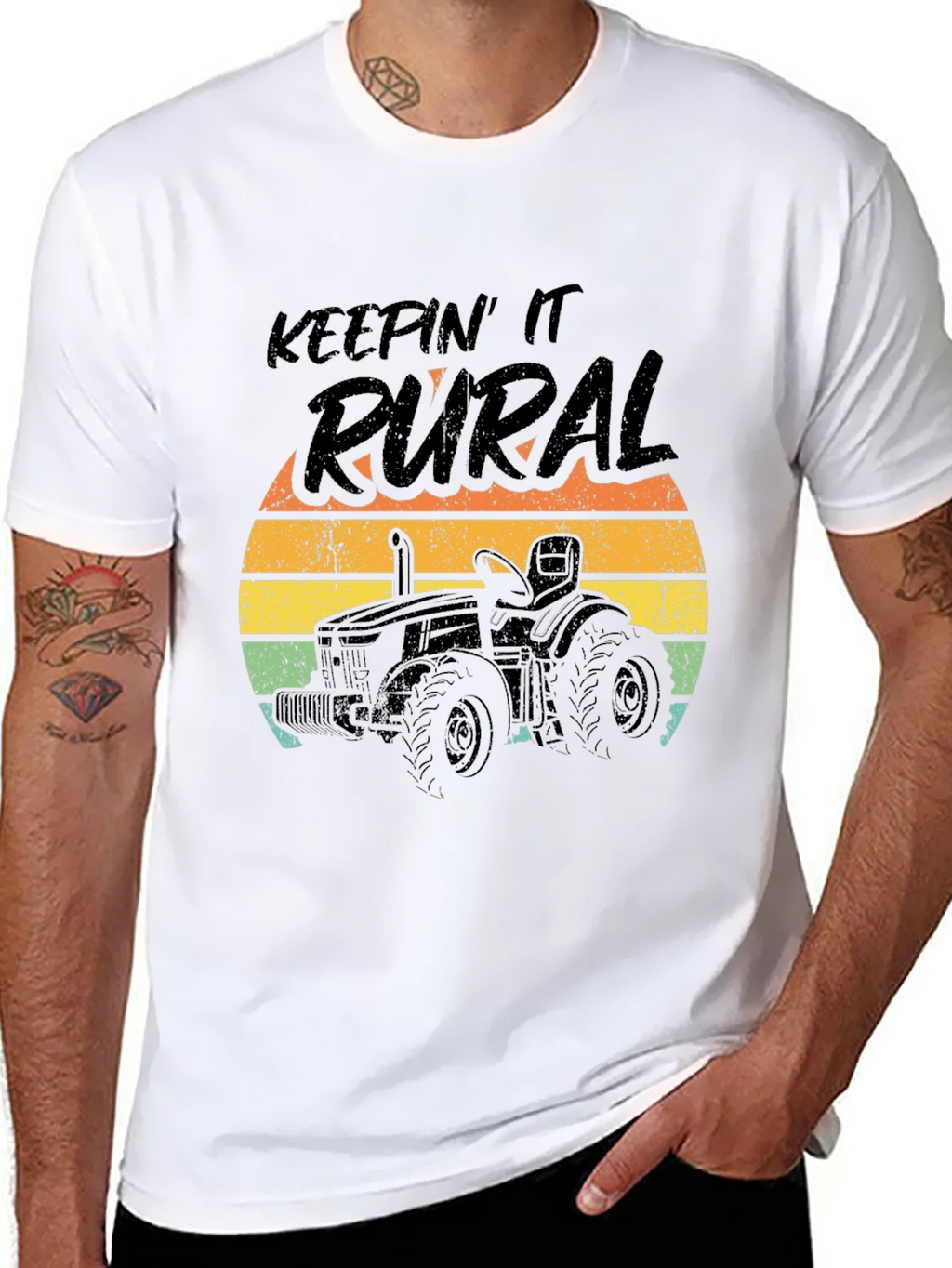 Keepin It Rural Tractor Graphic Tee - Black product image 7