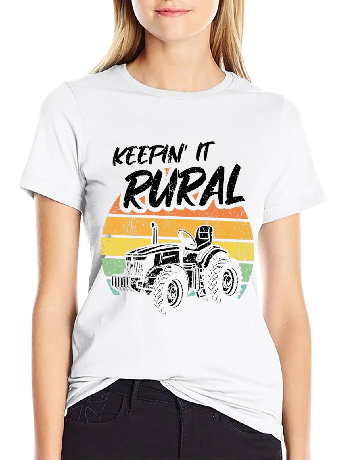 Keepin It Rural Tractor Graphic Tee - Black product image 8