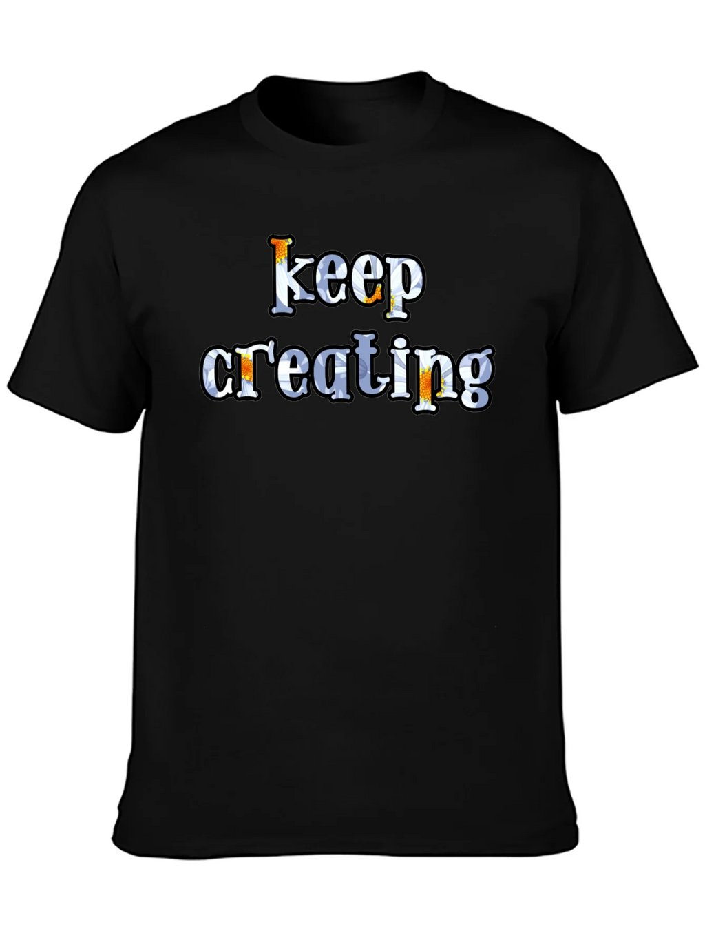 Keep Creating Graphic Tee - Black Cotton T-Shirt product image 1