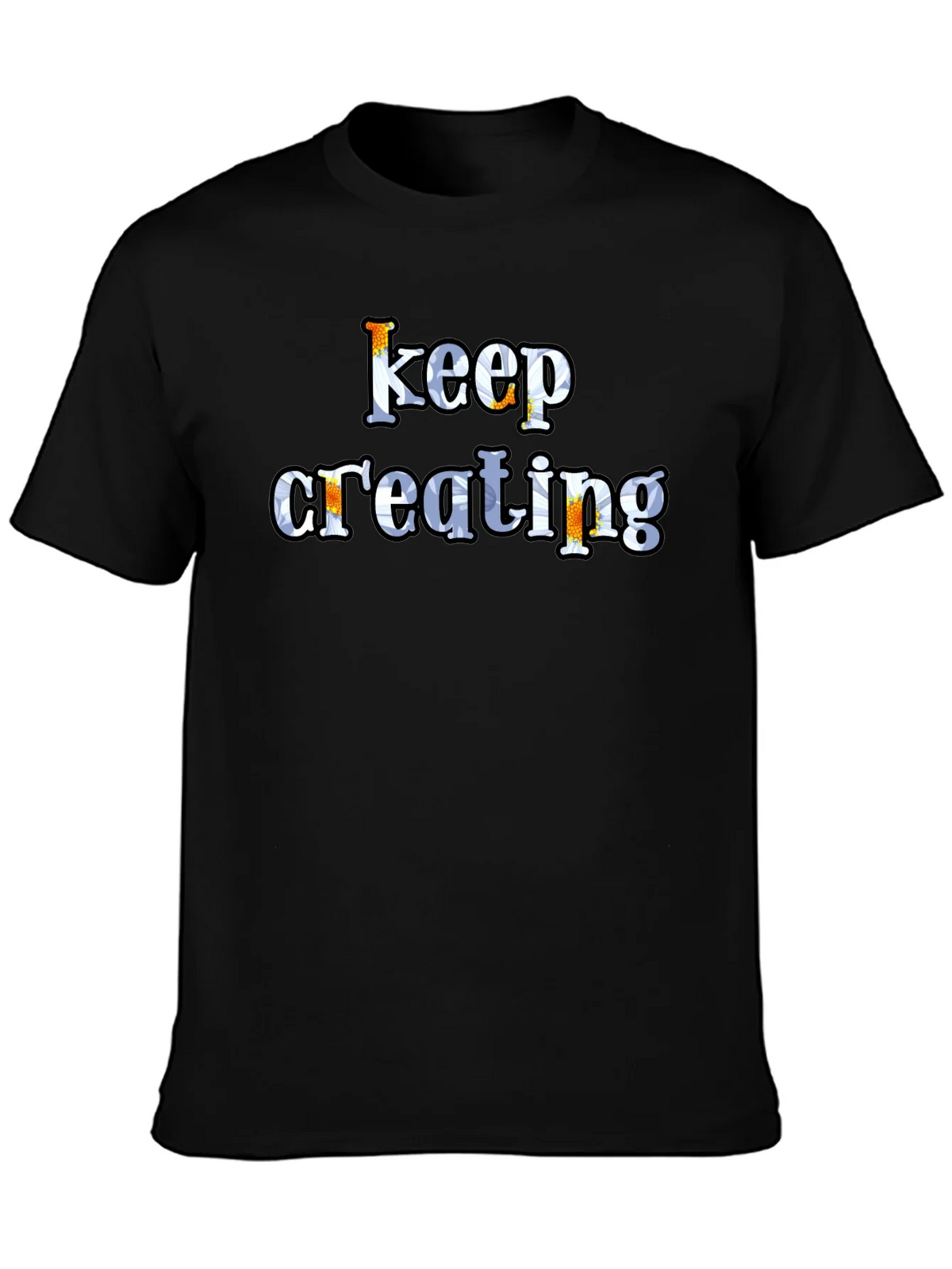 Keep Creating Graphic Tee - Black Cotton T-Shirt product image 1