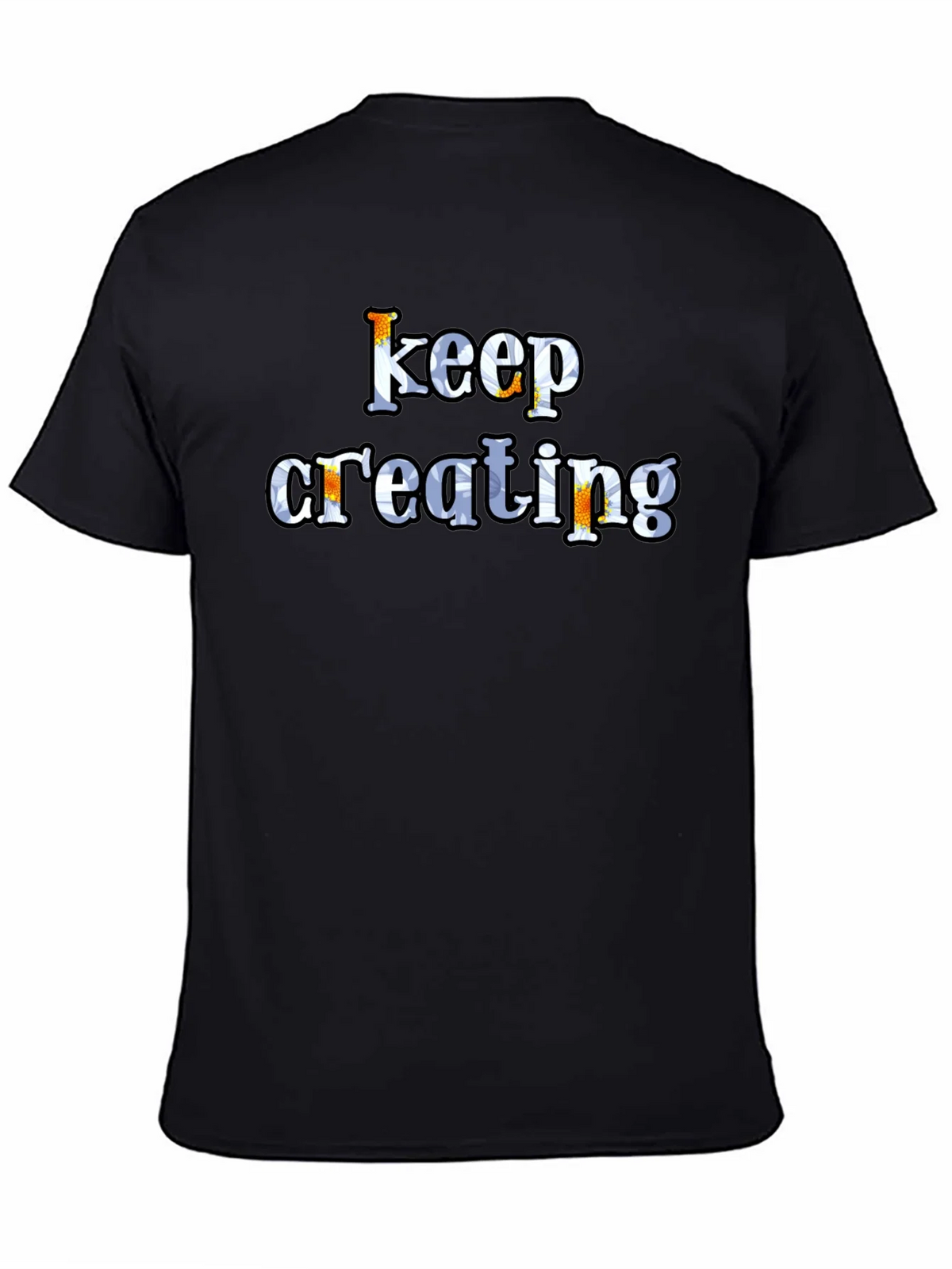 Keep Creating Graphic Tee - Black Cotton T-Shirt product image 2