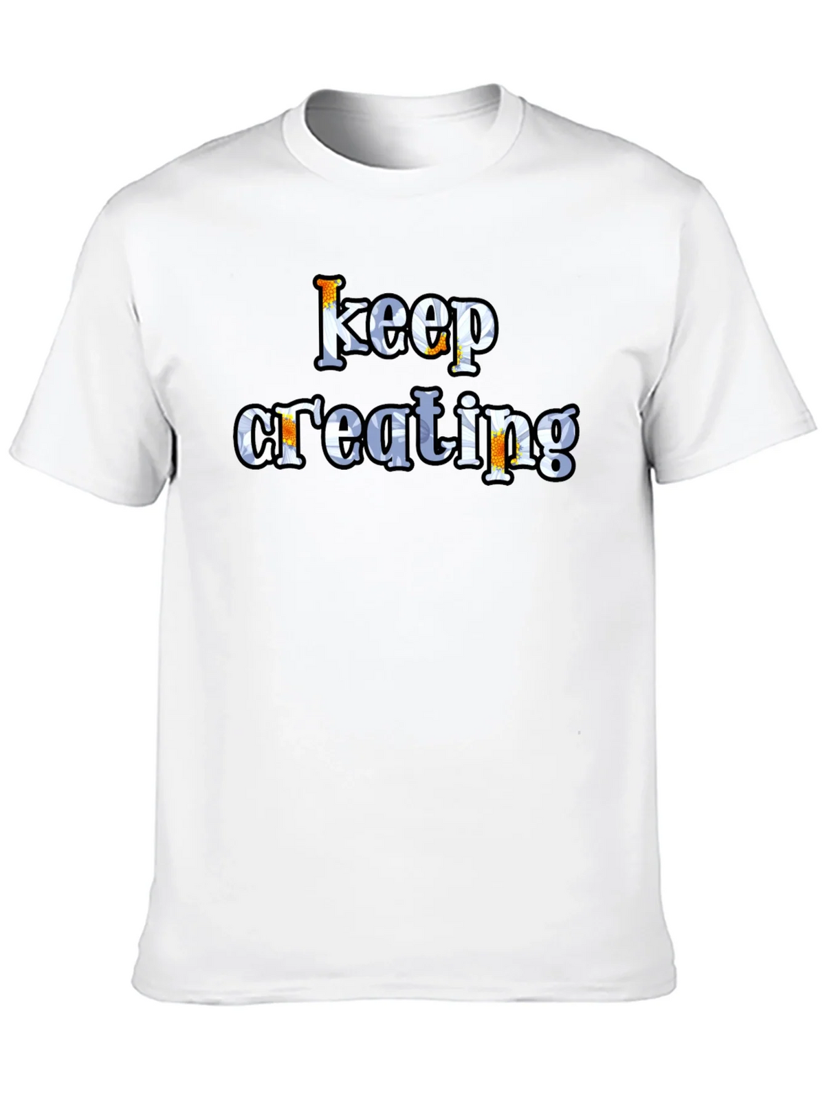 Keep Creating Graphic Tee - Black Cotton T-Shirt product image 4