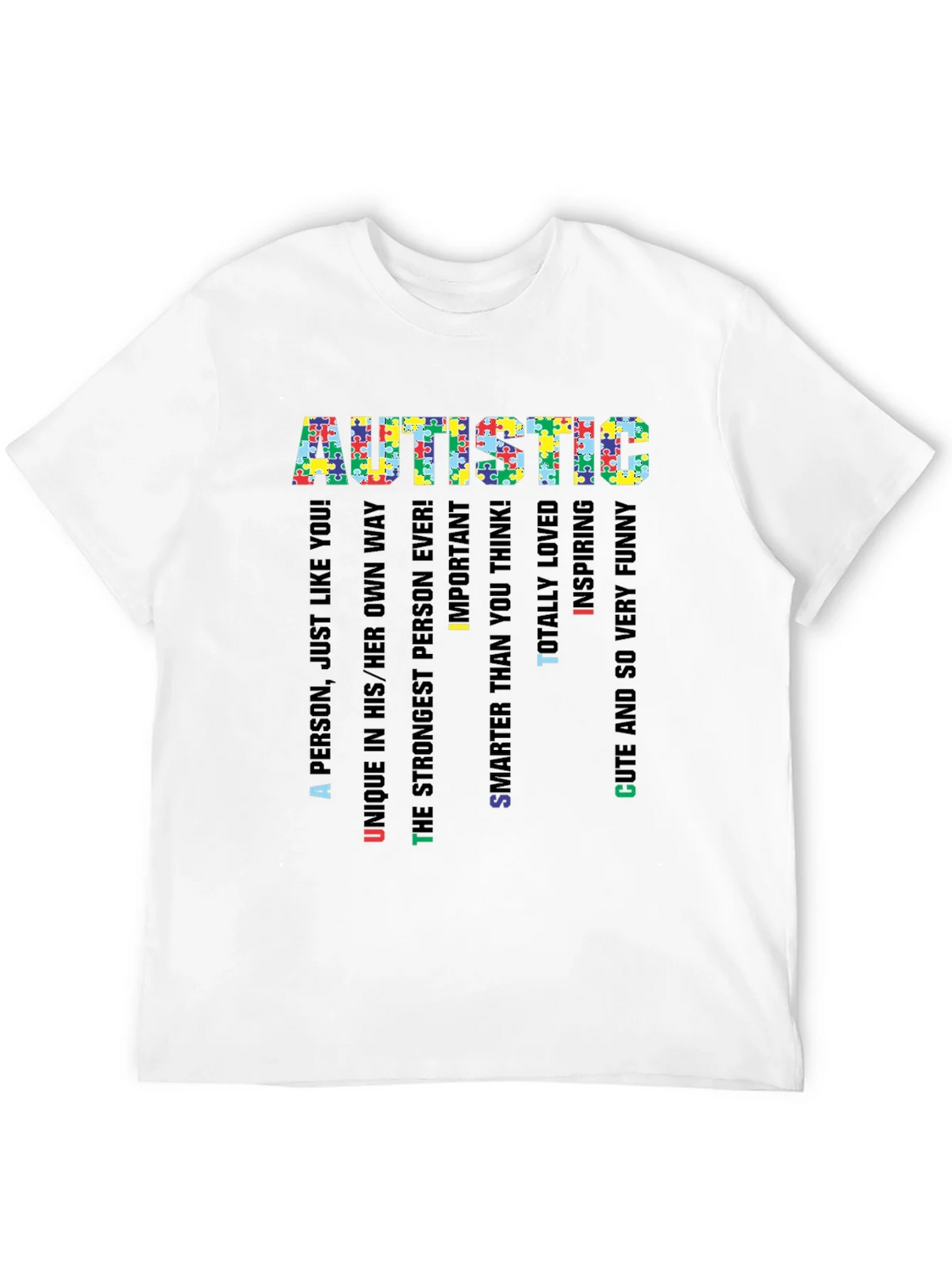 Autistic Pride T-Shirt - Puzzle Piece Design product image 1