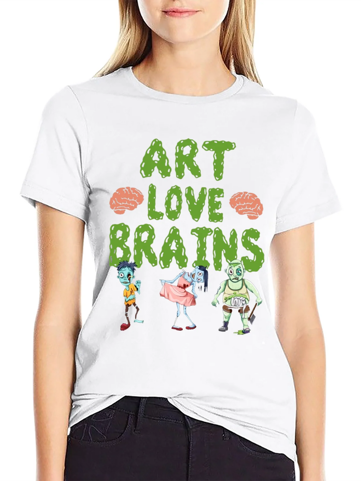 Art Love Brains Zombie T-Shirt product image 5