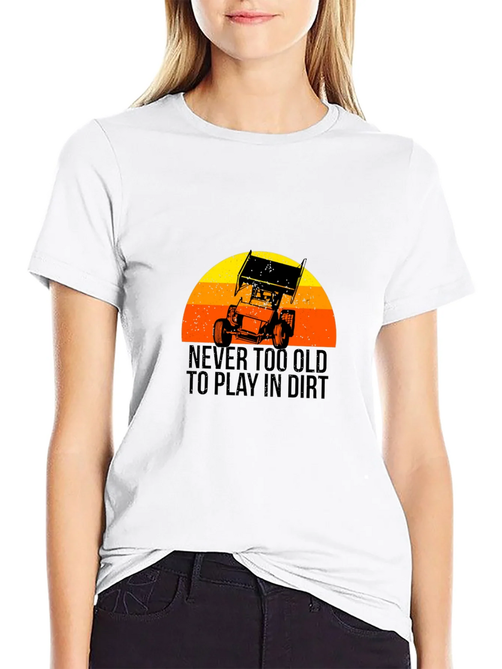 Never Too Old to Play in Dirt Black T-Shirt product image 8