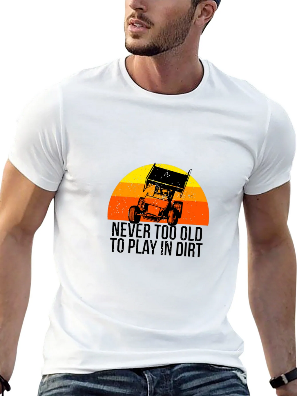 Never Too Old to Play in Dirt Black T-Shirt product image 12