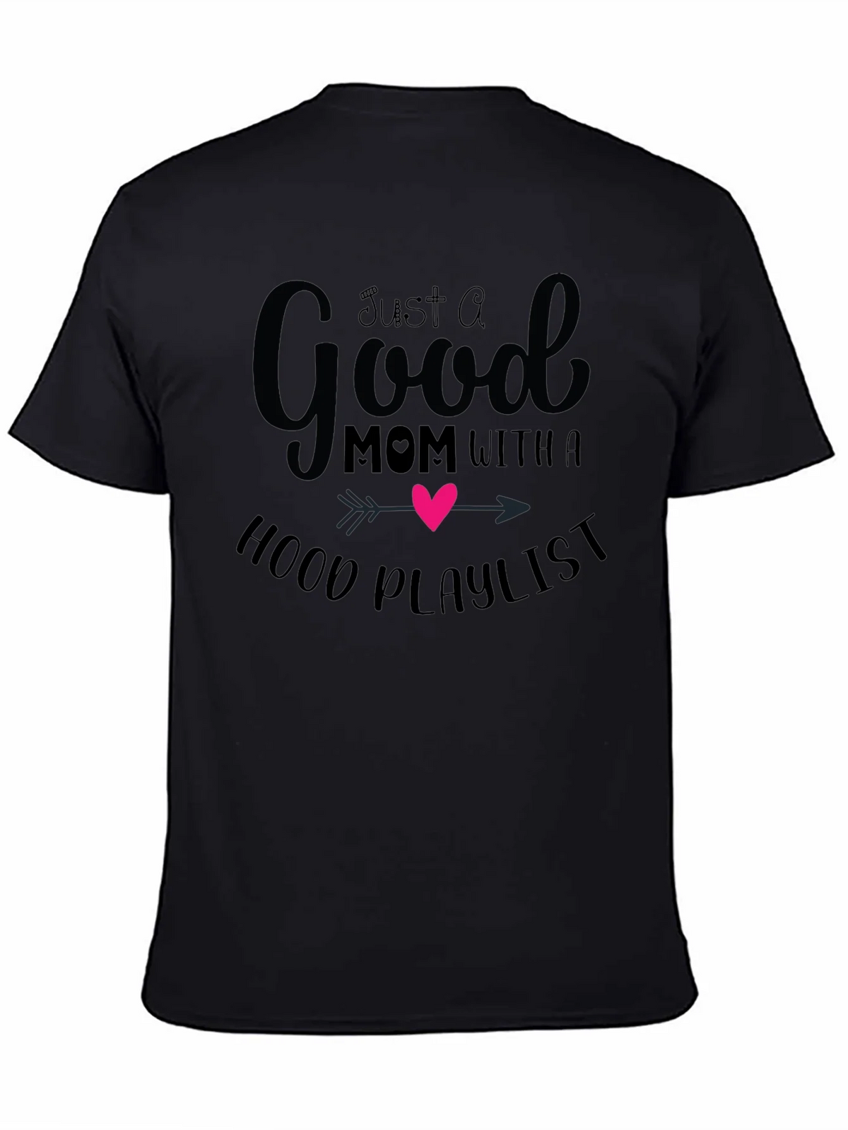 Good Mom Hood Playlist Black T-Shirt product image 4