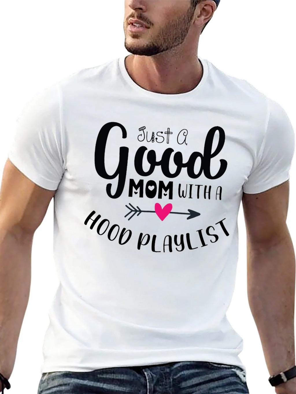 Good Mom Hood Playlist Black T-Shirt product image 12