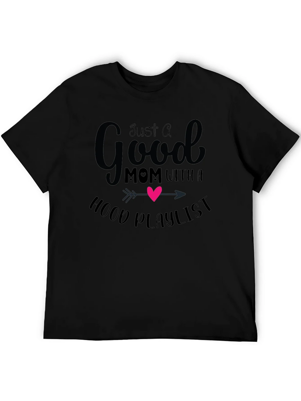 Good Mom Hood Playlist Black T-Shirt product image 5
