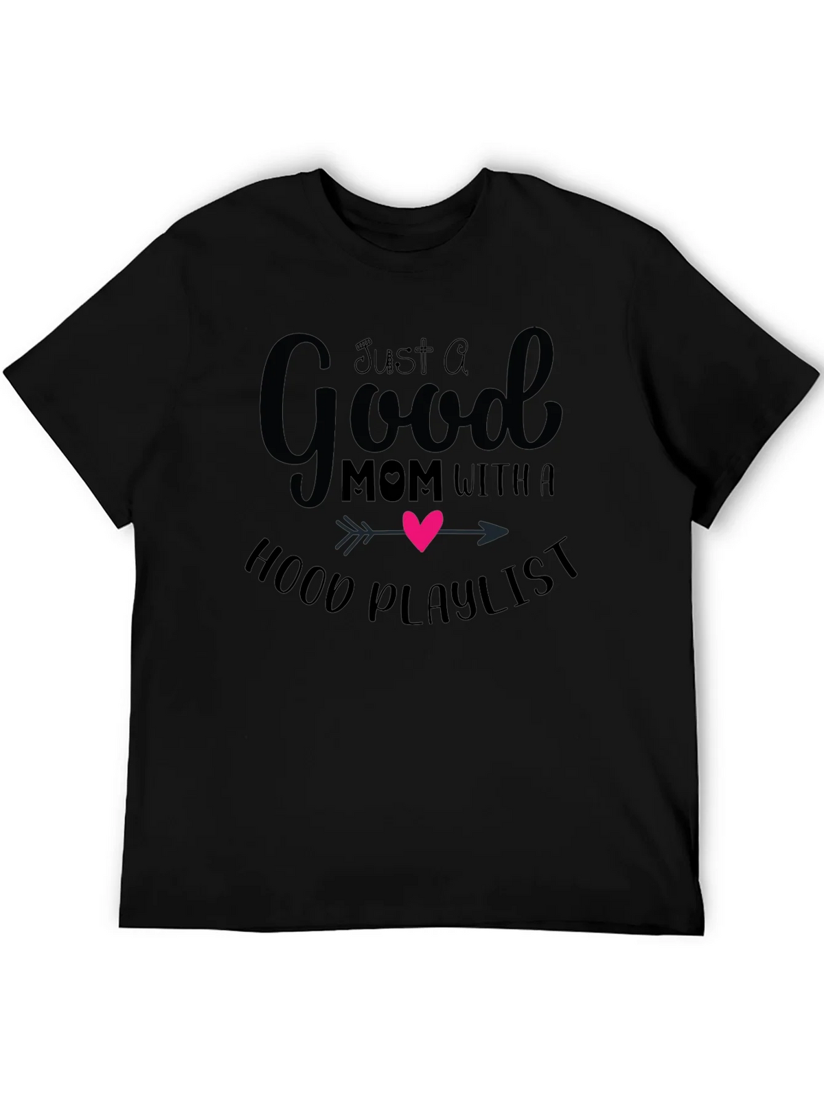 Good Mom Hood Playlist Black T-Shirt product image 5