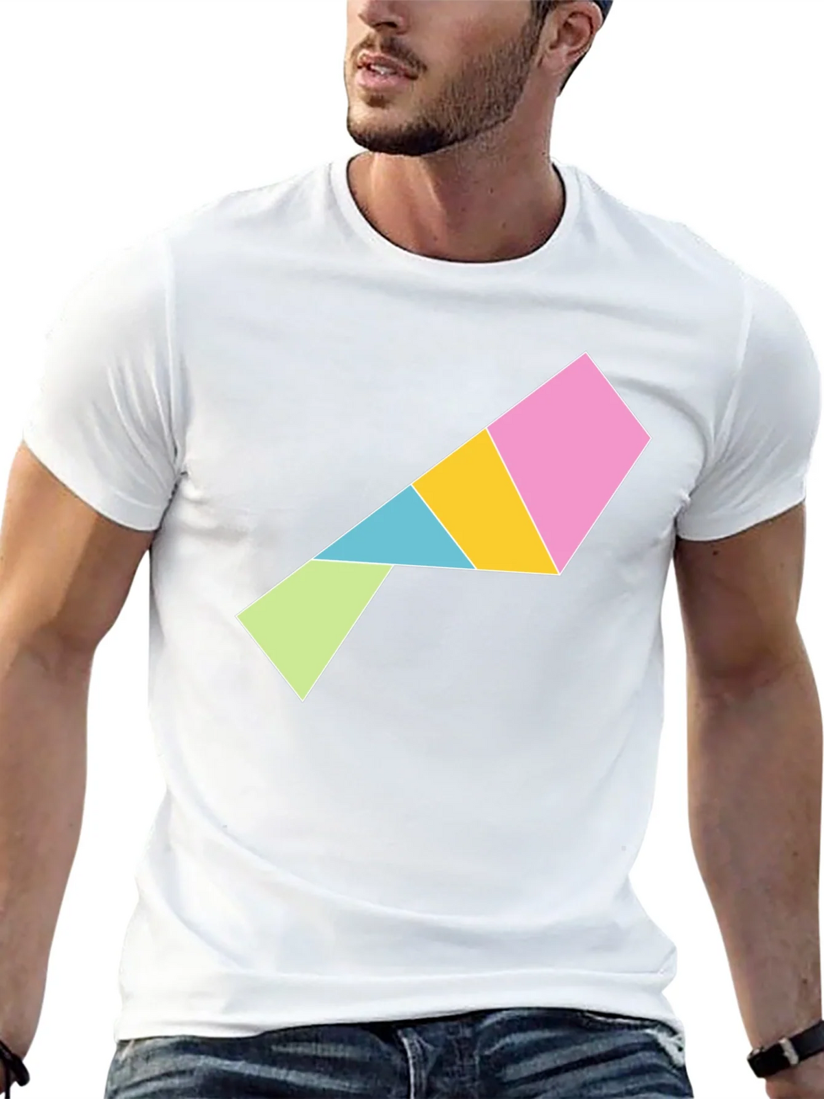 Geometric Puzzle Piece T-Shirt - Modern Art Tee product image 8