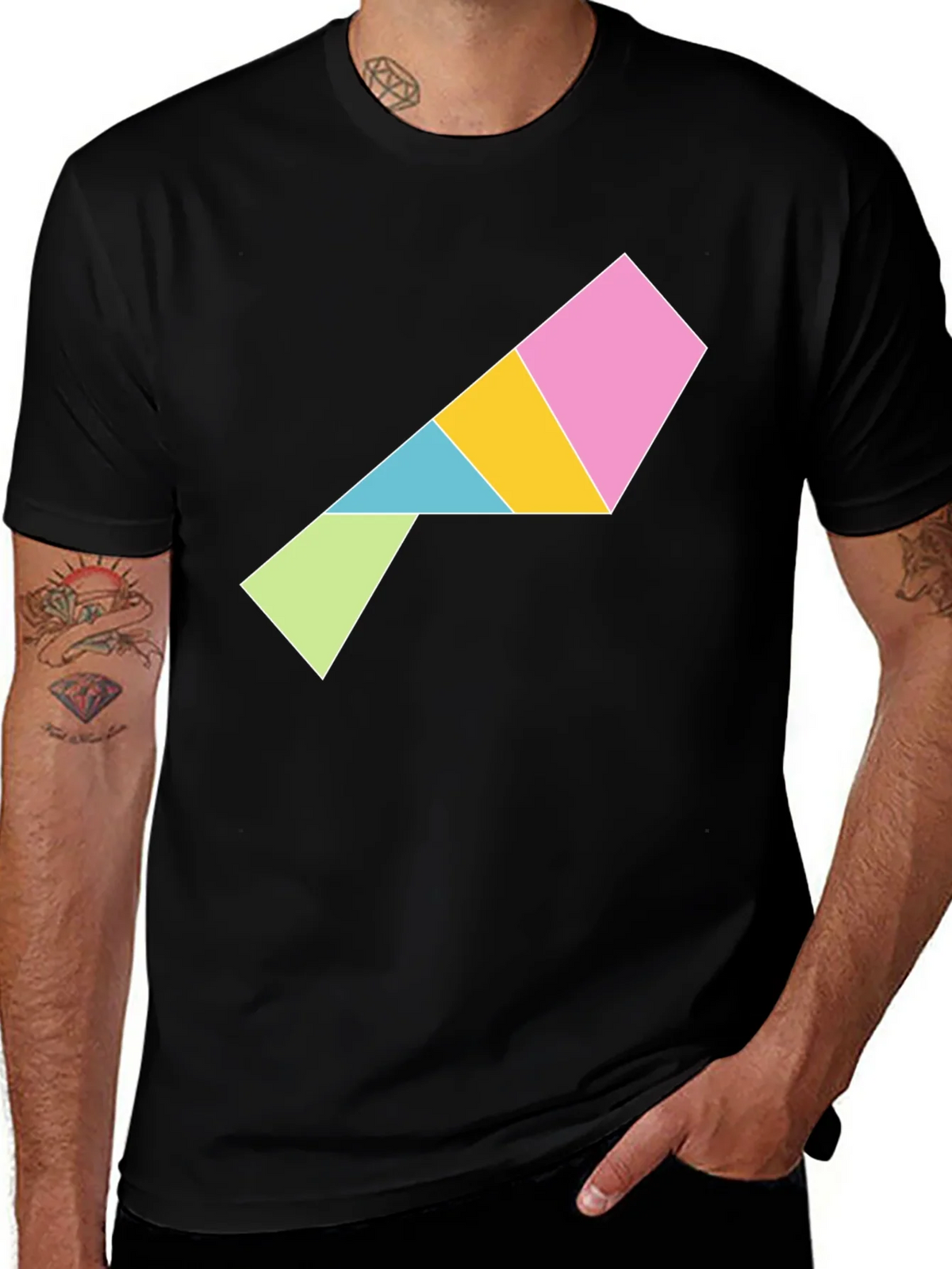 Geometric Puzzle Piece T-Shirt - Modern Art Tee product image 1
