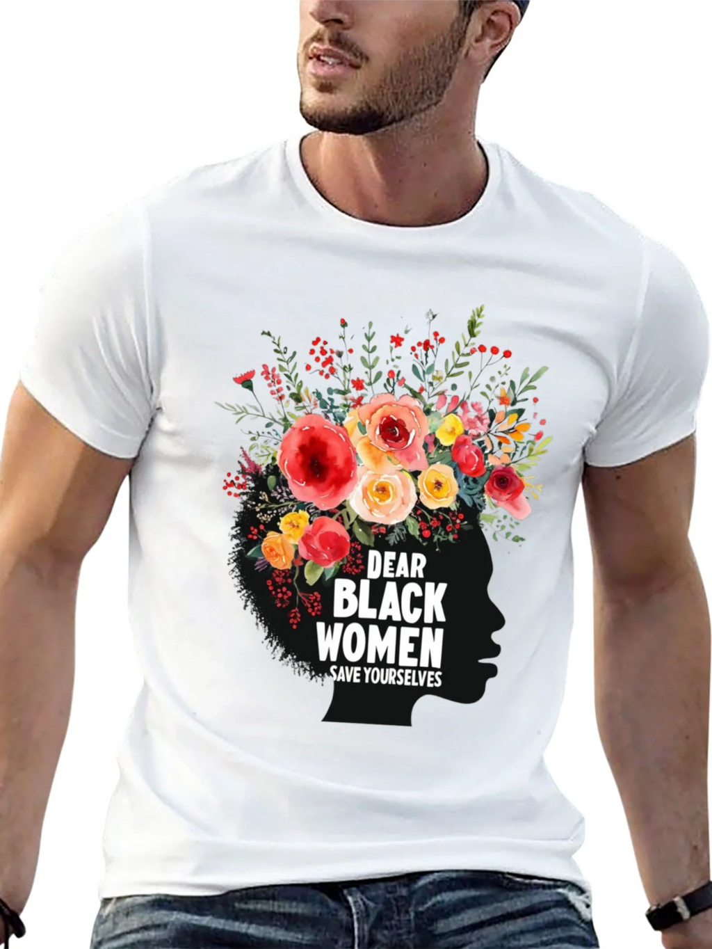 Dear Black Women Floral T-Shirt product image 2