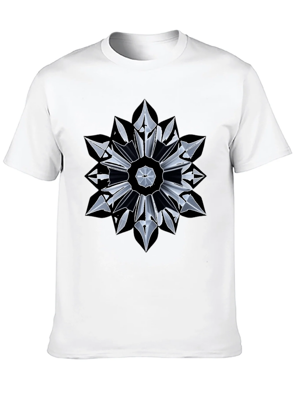 Abstract Geometric Mandala Black T-Shirt product image 9