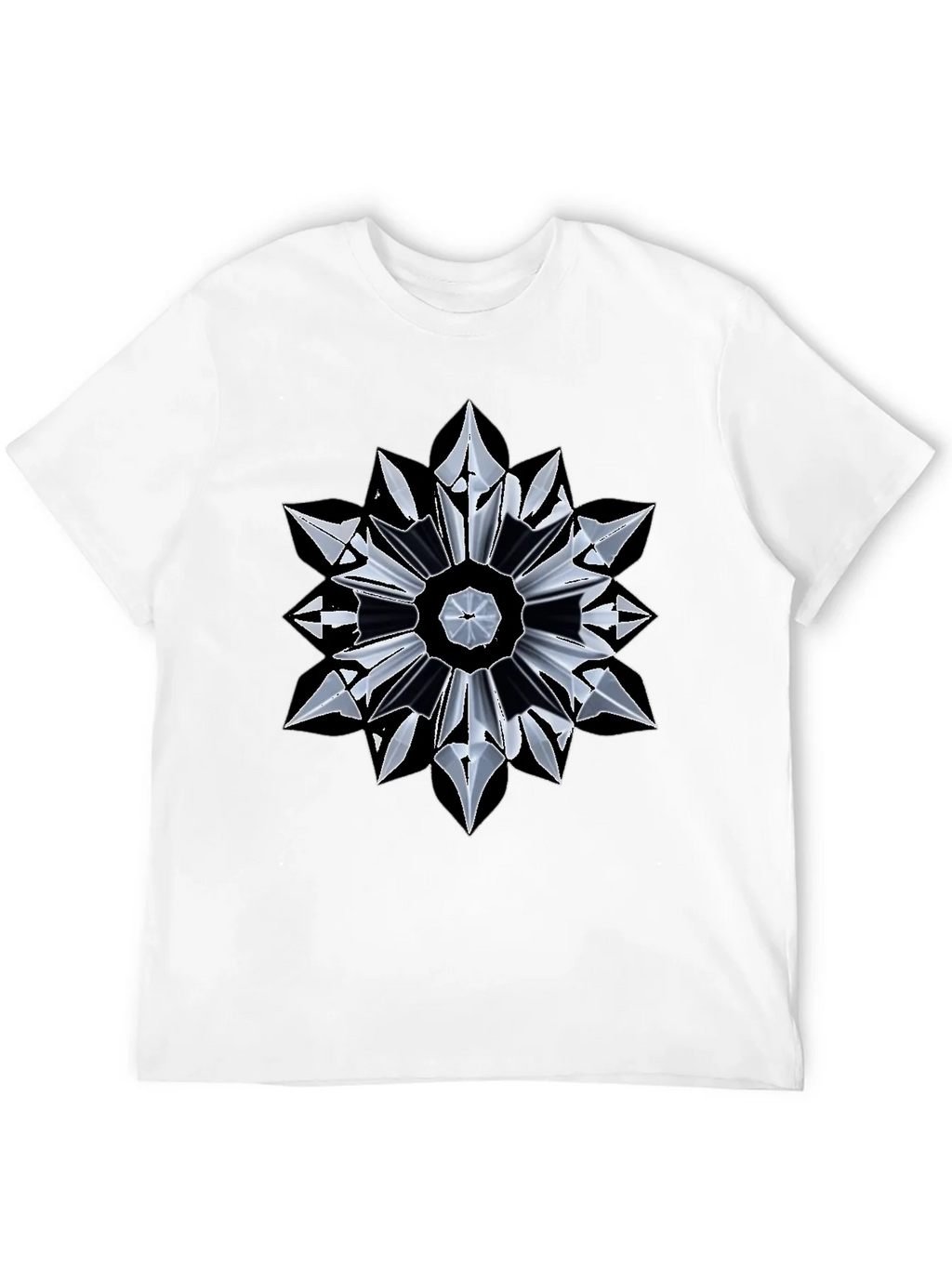 Abstract Geometric Mandala Black T-Shirt product image 11