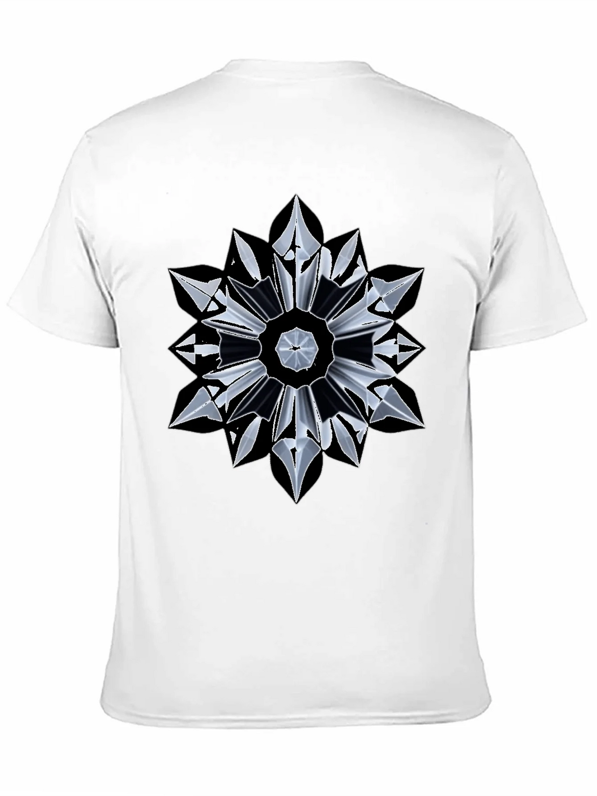 Abstract Geometric Mandala Black T-Shirt product image 10