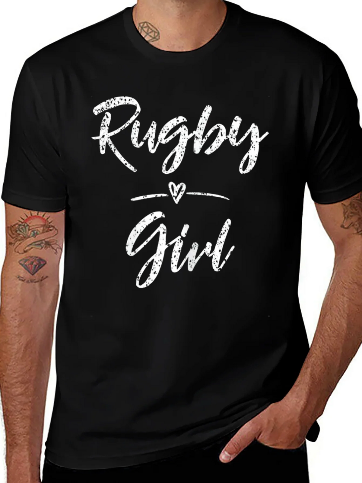 Rugby Girl T-Shirt - Black Stylish Design product image 1