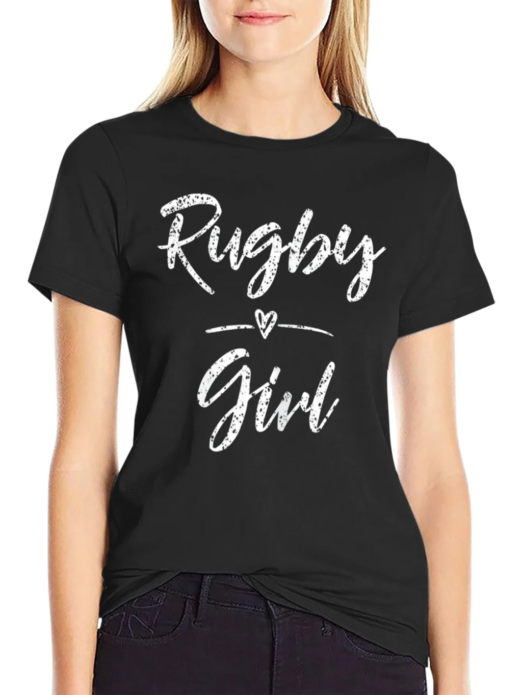 Rugby Girl T-Shirt - Black Stylish Design product image 2
