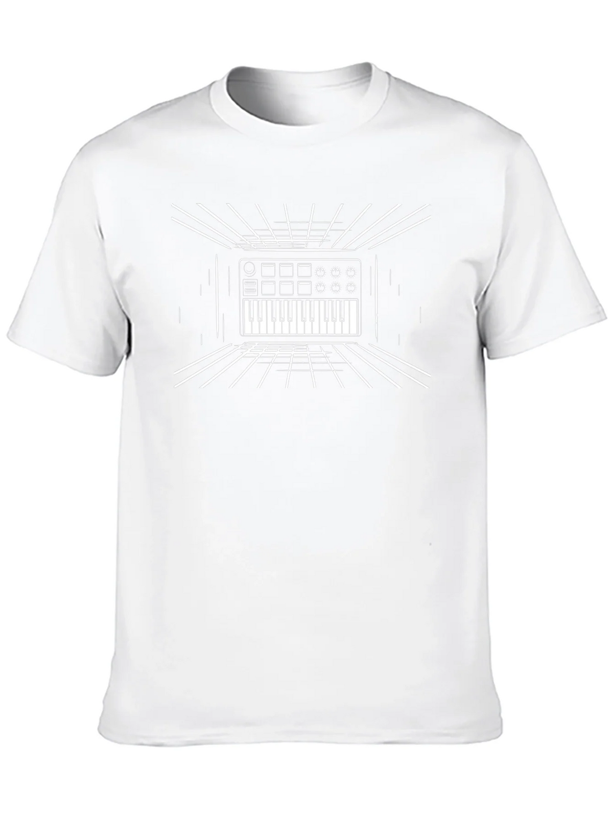 Retro Synthwave Keyboard Graphic Tee - Black product image 8