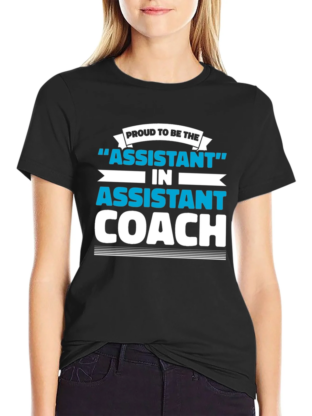 Proud Assistant Coach Graphic Tee - Black product image 2