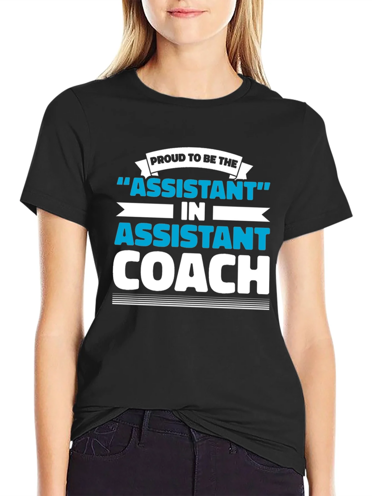 Proud Assistant Coach Graphic Tee - Black product image 2