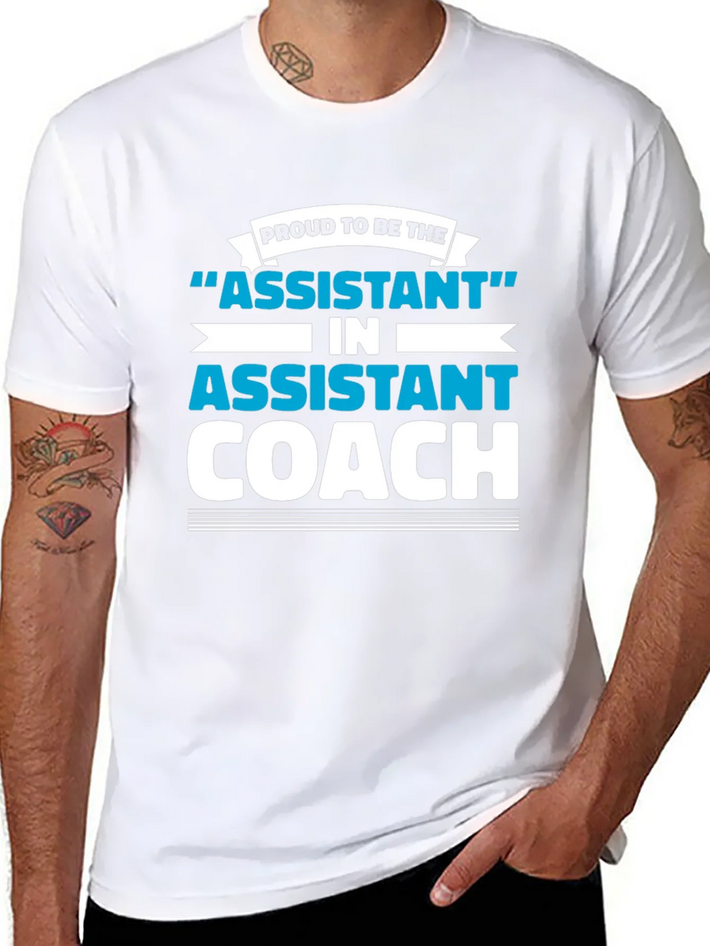 Proud Assistant Coach Graphic Tee - Black product image 7
