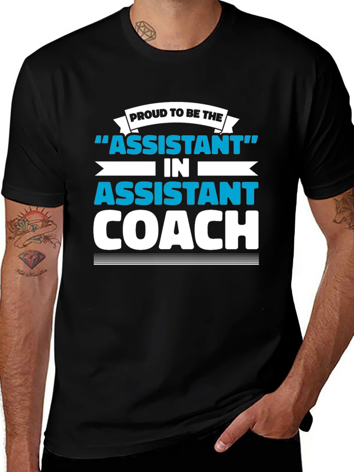Proud Assistant Coach Graphic Tee - Black product image 1