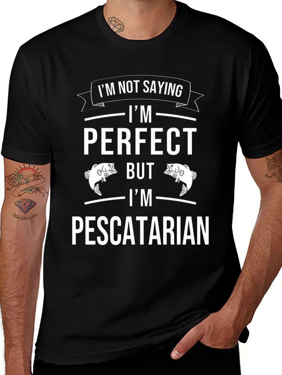 Funny Pescatarian T-Shirt - Perfect Fish Lover Tee product image 1