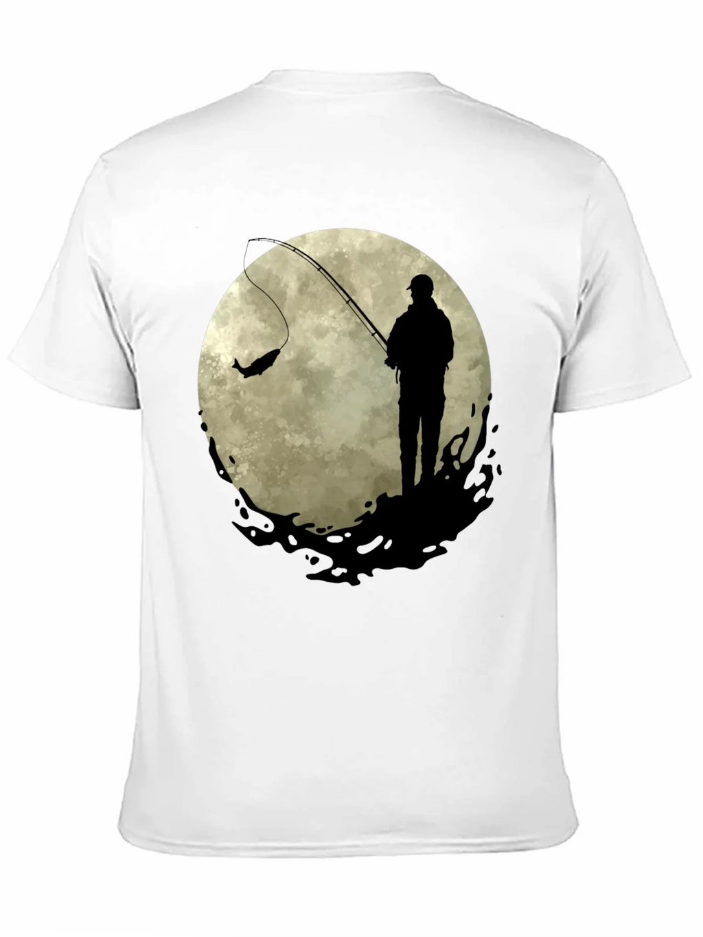 Fisherman Moon Graphic Tee - Black Cotton Blend product image 10