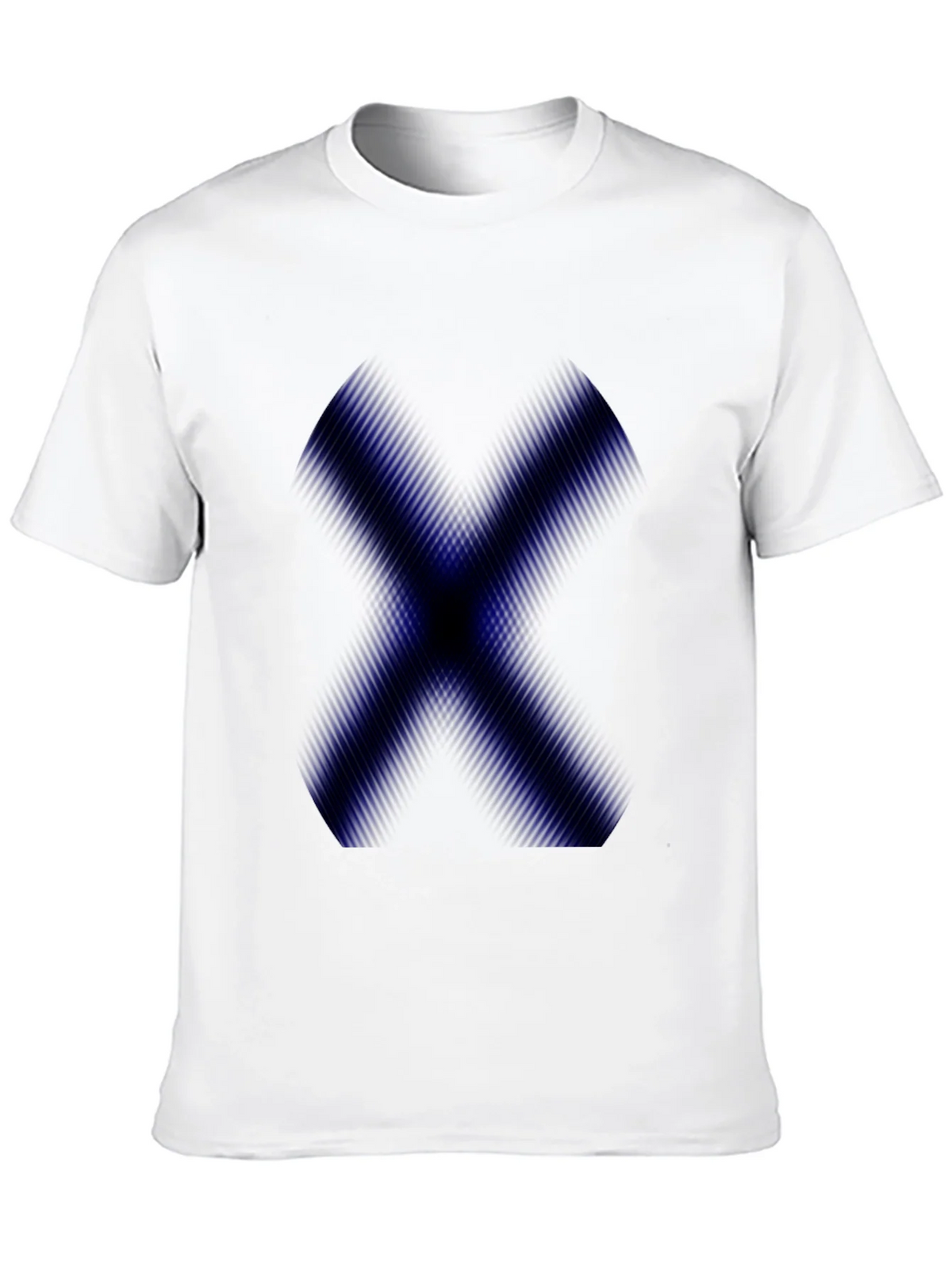 Mens Black T-Shirt with Blue X Graphic product image 9