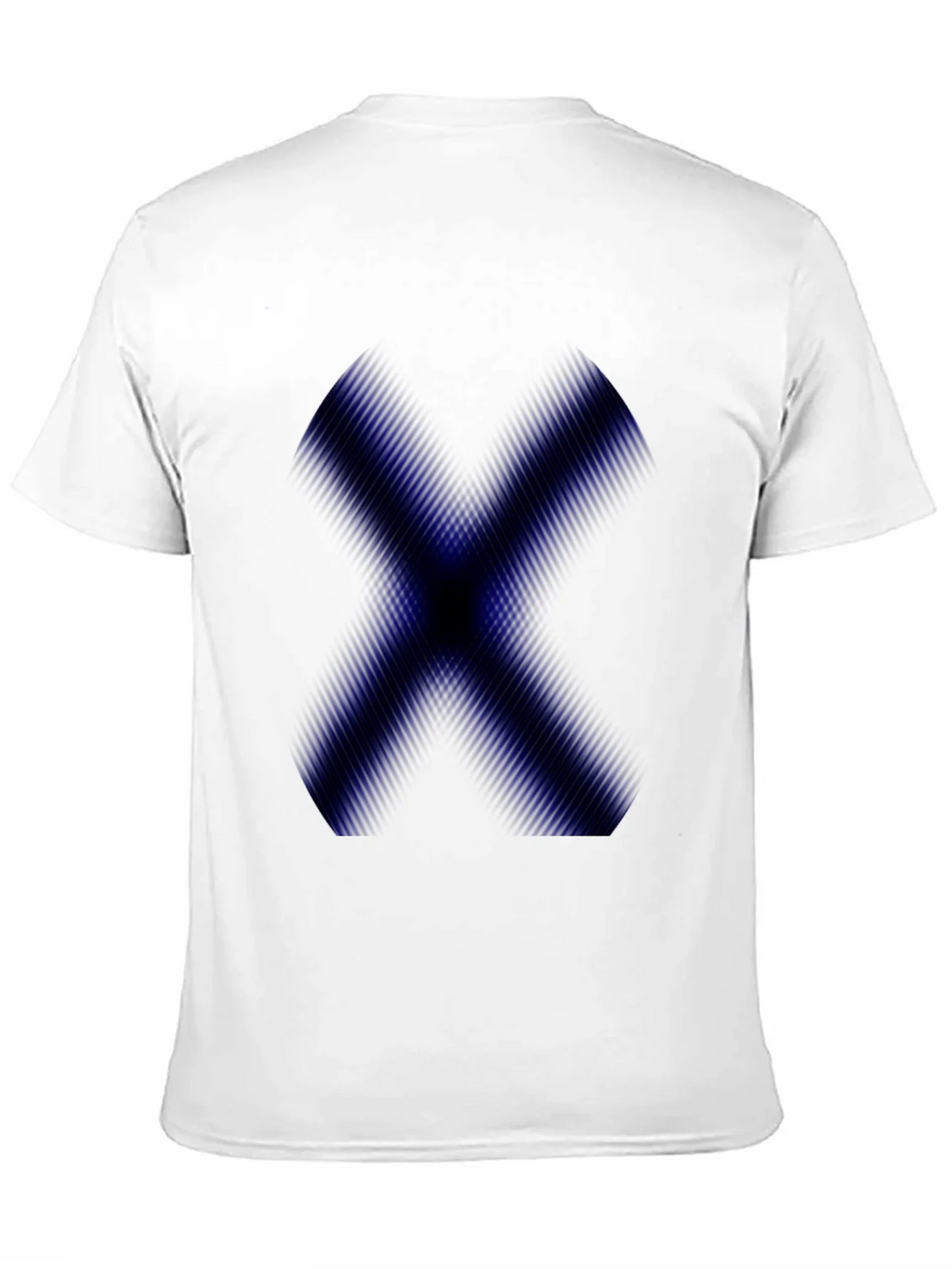 Mens Black T-Shirt with Blue X Graphic product image 10