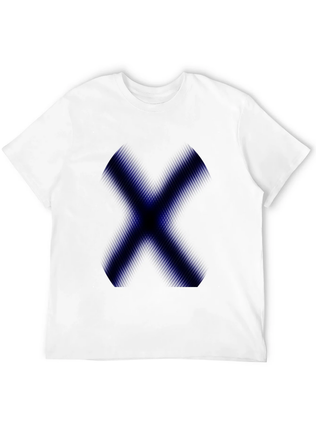 Mens Black T-Shirt with Blue X Graphic product image 11