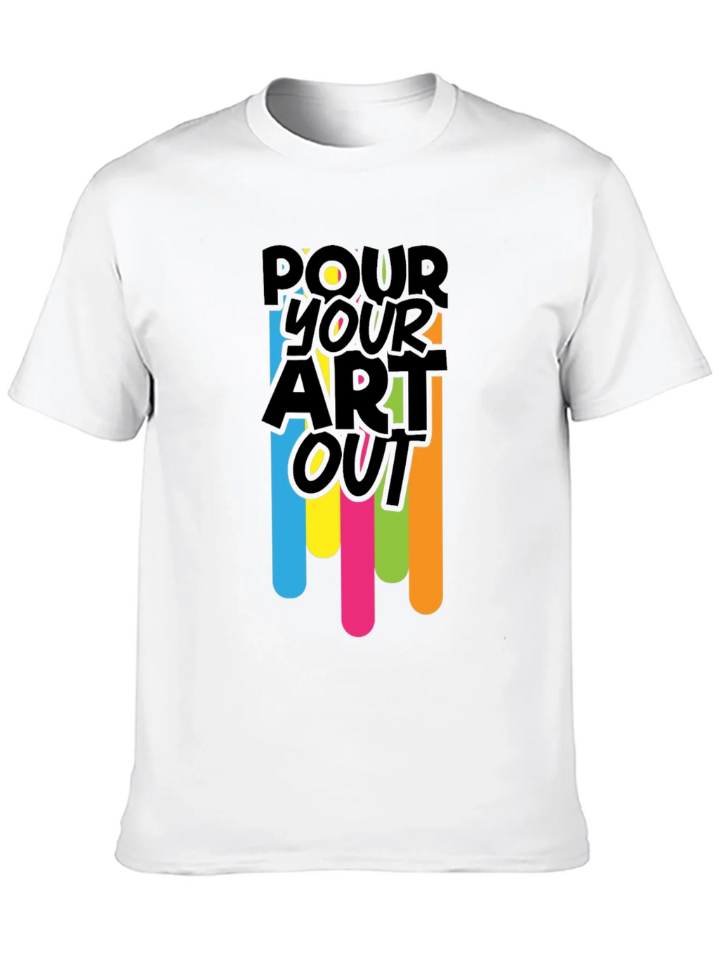 Pour Your Art Out - Black Graphic T-Shirt product image 9