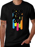 Pour Your Art Out - Black Graphic T-Shirt product image 1
