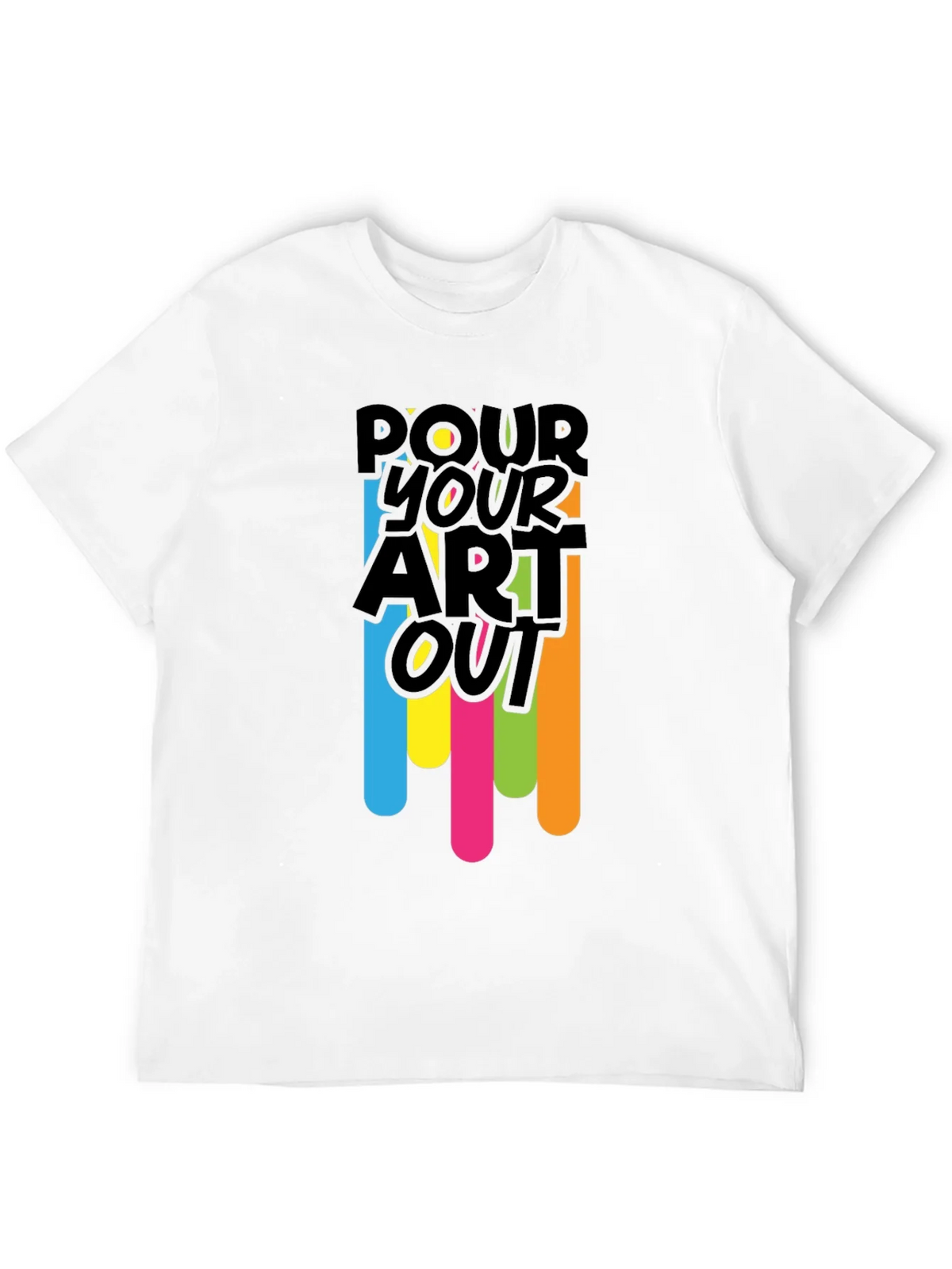 Pour Your Art Out - Black Graphic T-Shirt product image 11
