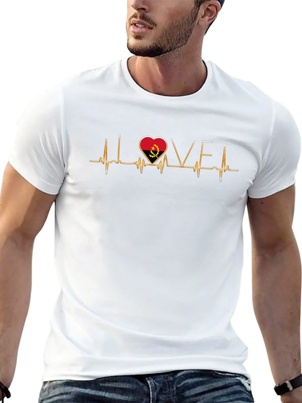 Angola Heartbeat Love T-Shirt - Black product image 6