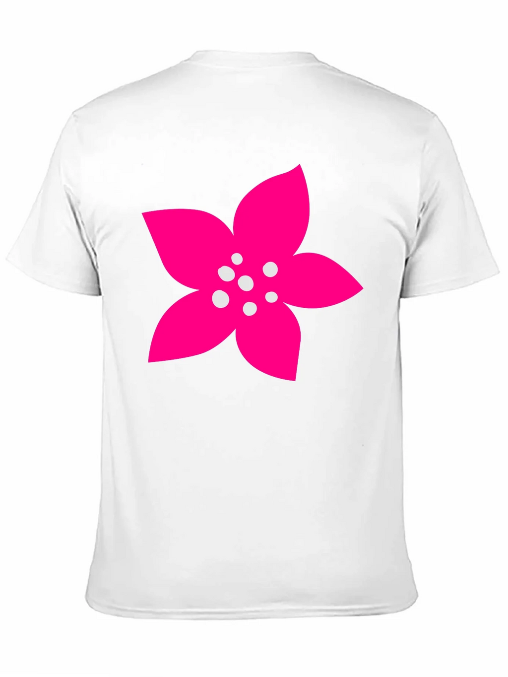 Black T-Shirt with Pink Flower Graphic product image 10