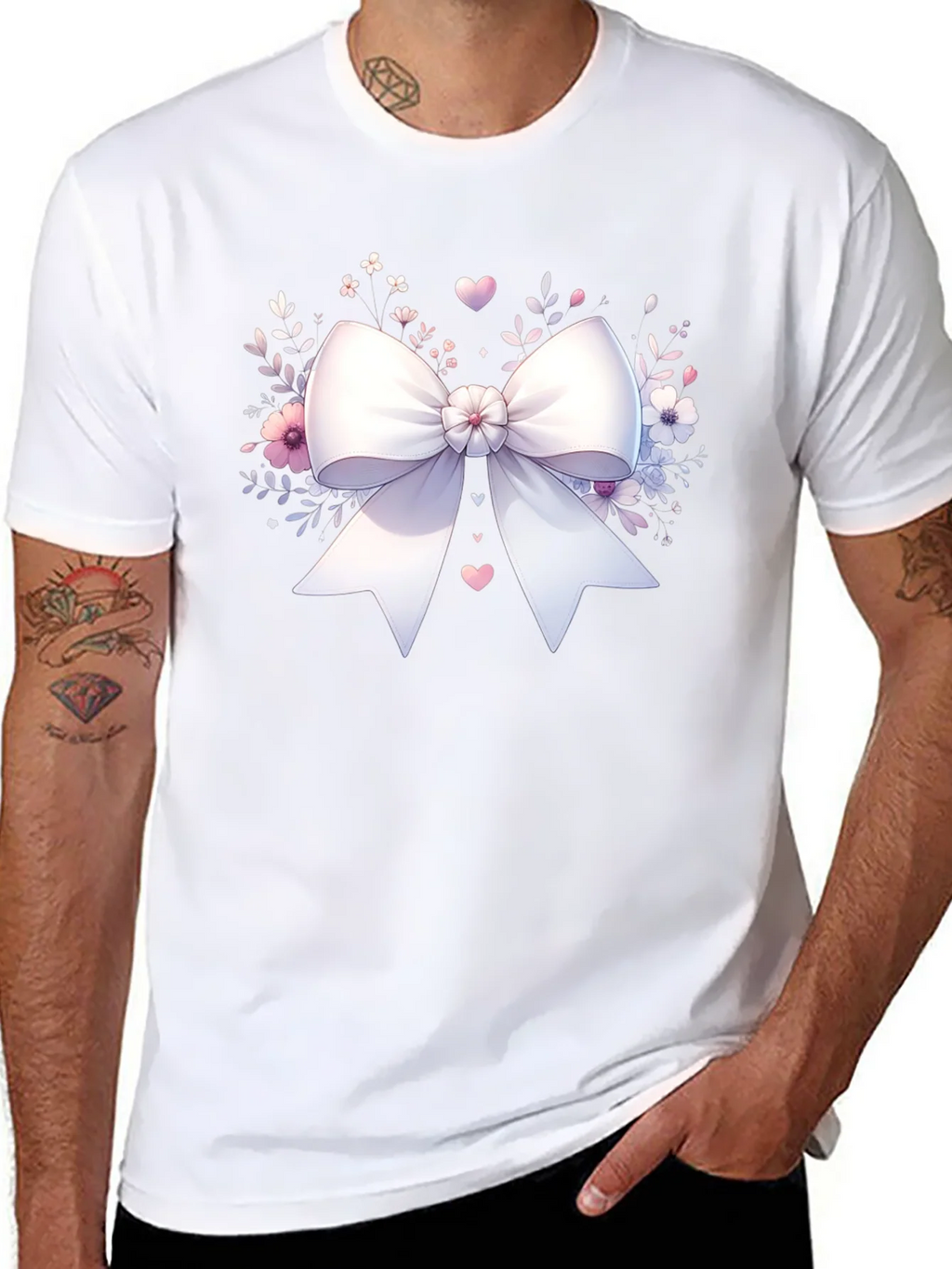 Bow & Floral Black T-Shirt product image 4