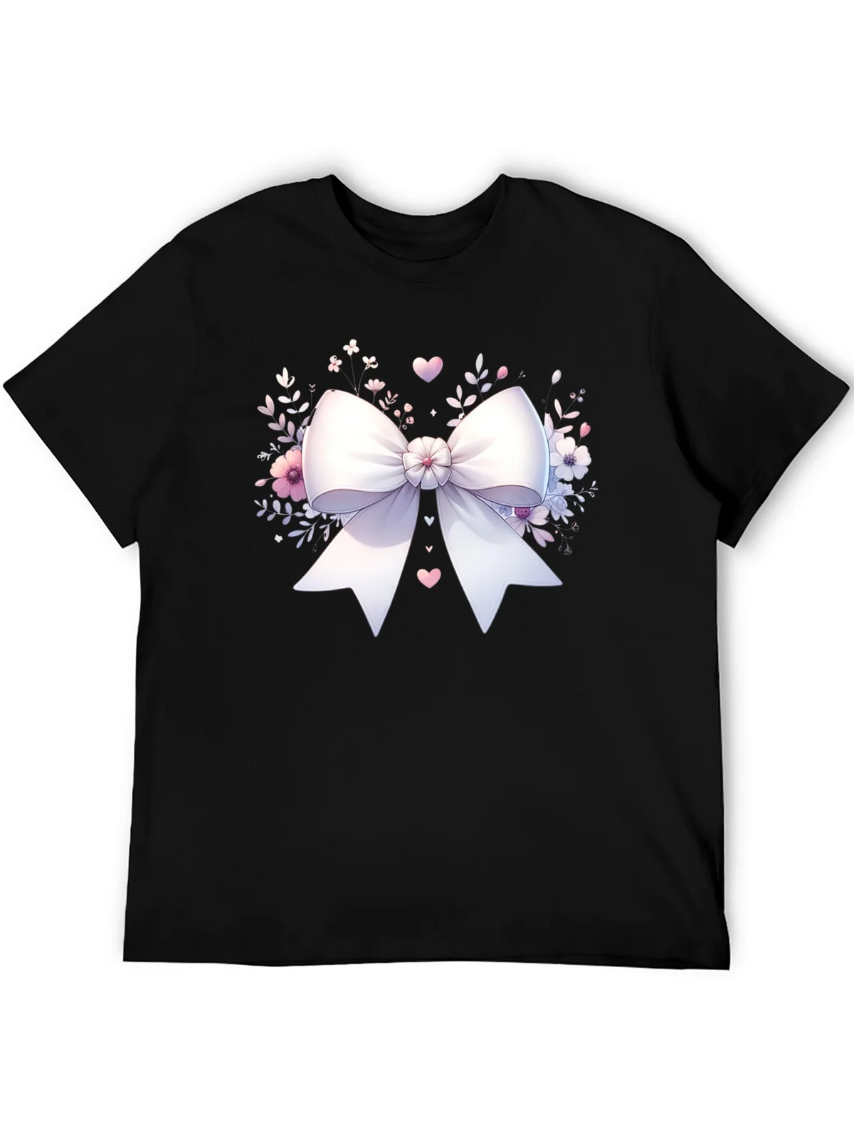 Bow & Floral Black T-Shirt product image 2