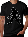 Bigfoot Silhouette Graphic Tee - Black Cotton T-Shirt product image 1