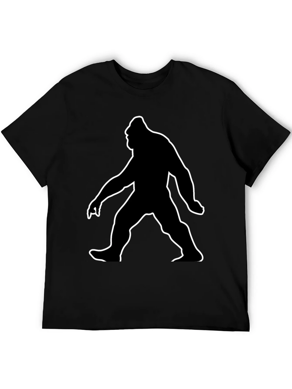Bigfoot Silhouette Graphic Tee - Black Cotton T-Shirt product image 5