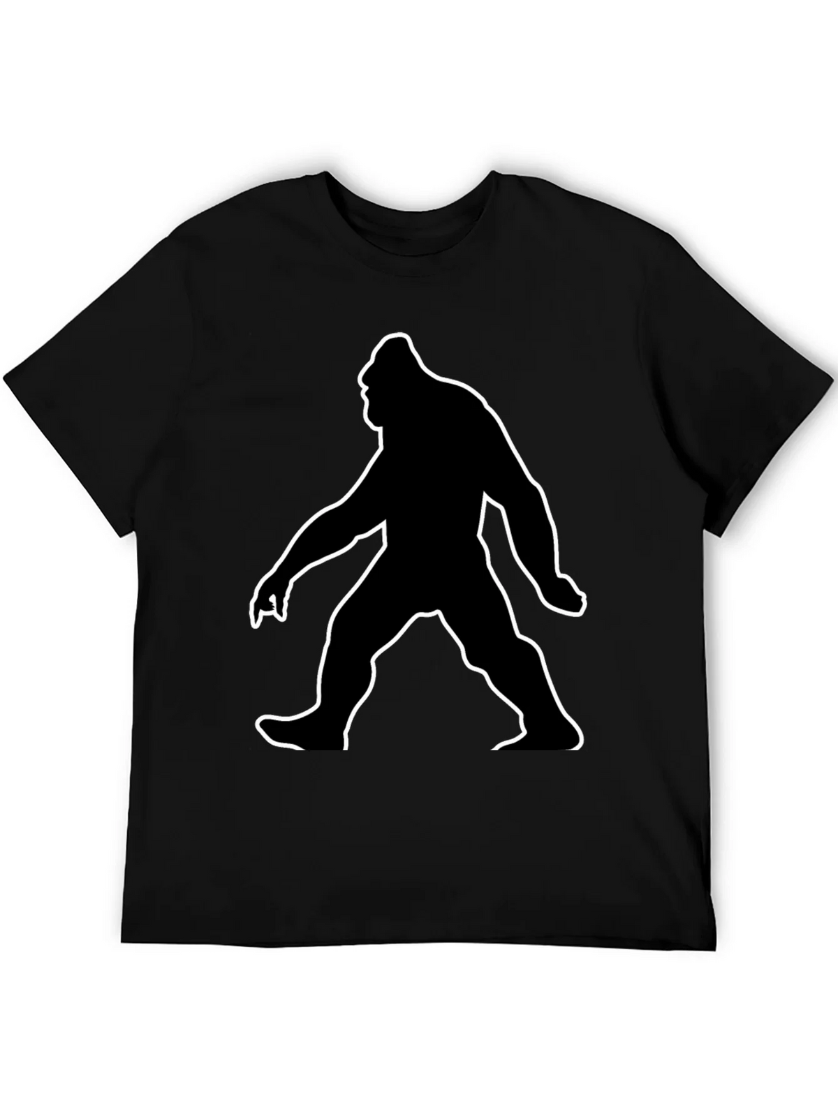 Bigfoot Silhouette Graphic Tee - Black Cotton T-Shirt product image 5