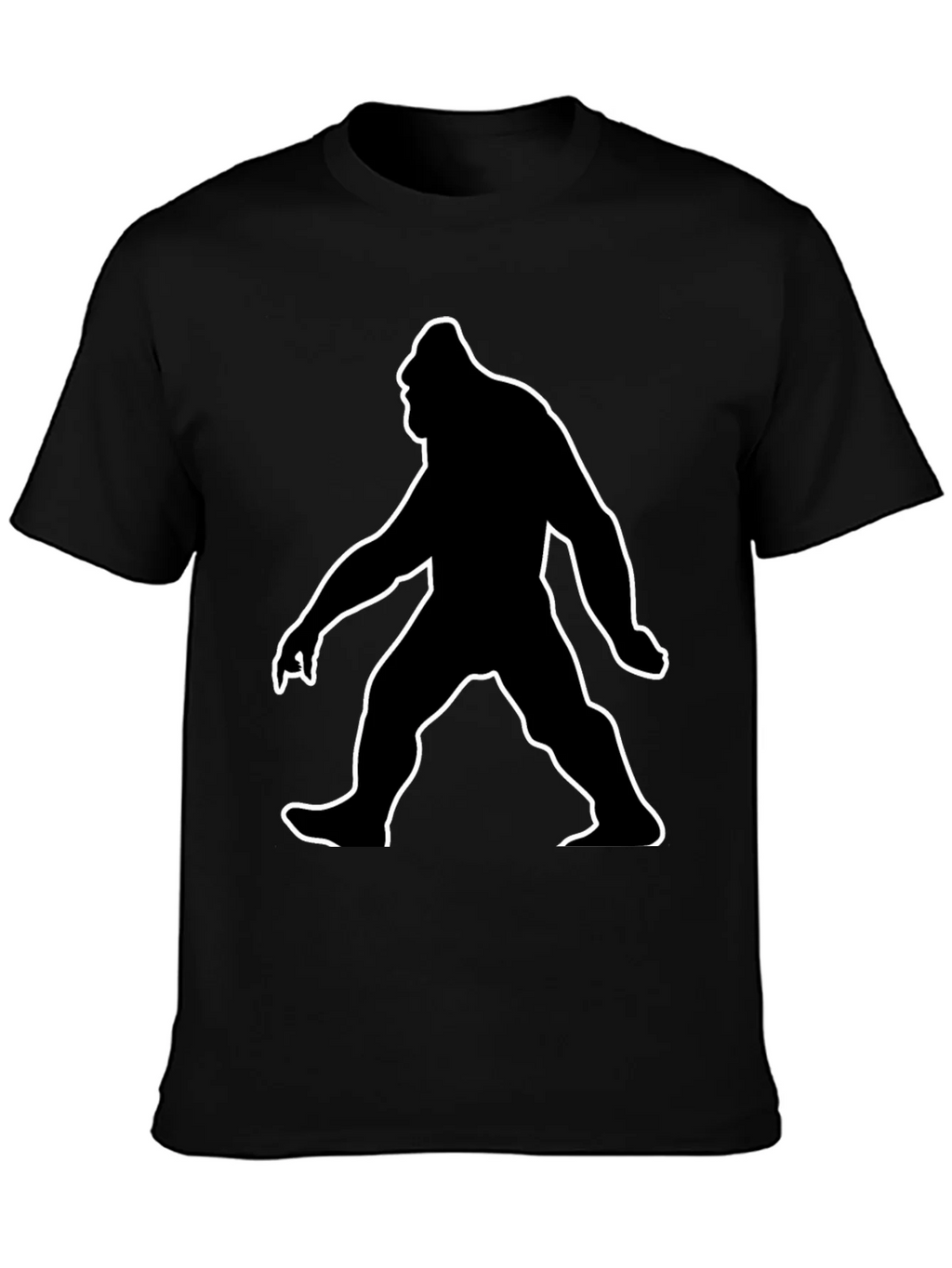 Bigfoot Silhouette Graphic Tee - Black Cotton T-Shirt product image 3