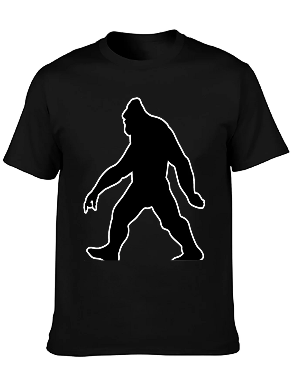 Bigfoot Silhouette Graphic Tee - Black Cotton T-Shirt product image 3