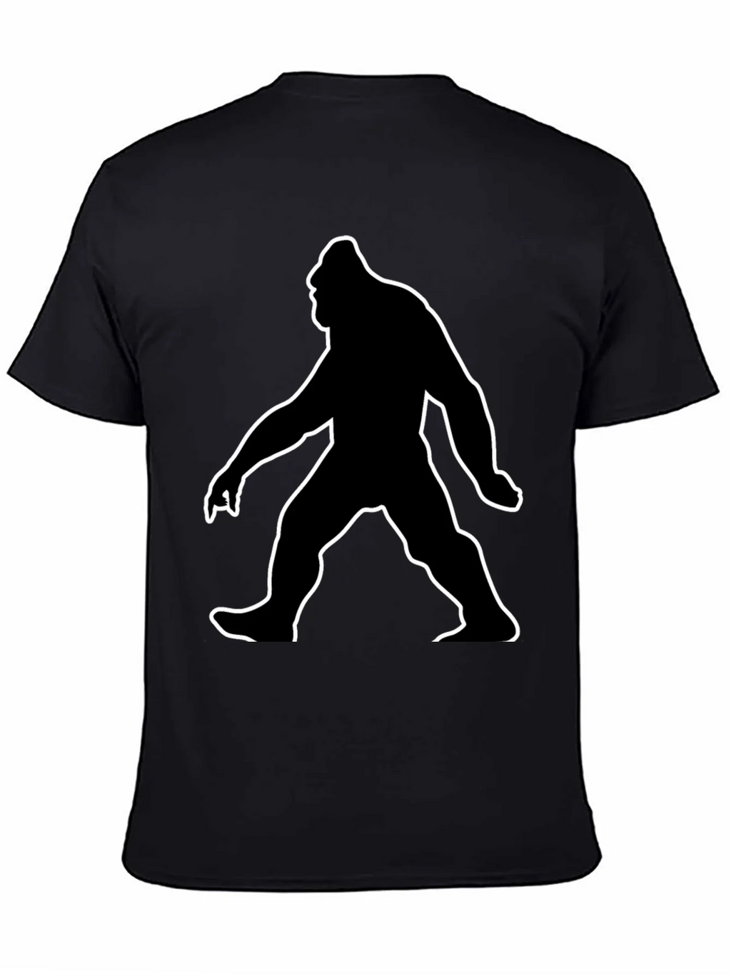 Bigfoot Silhouette Graphic Tee - Black Cotton T-Shirt product image 4